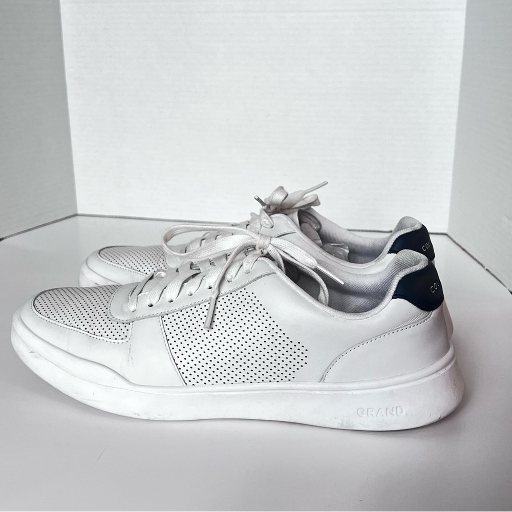 Cole Haan White and Navy Sneakers